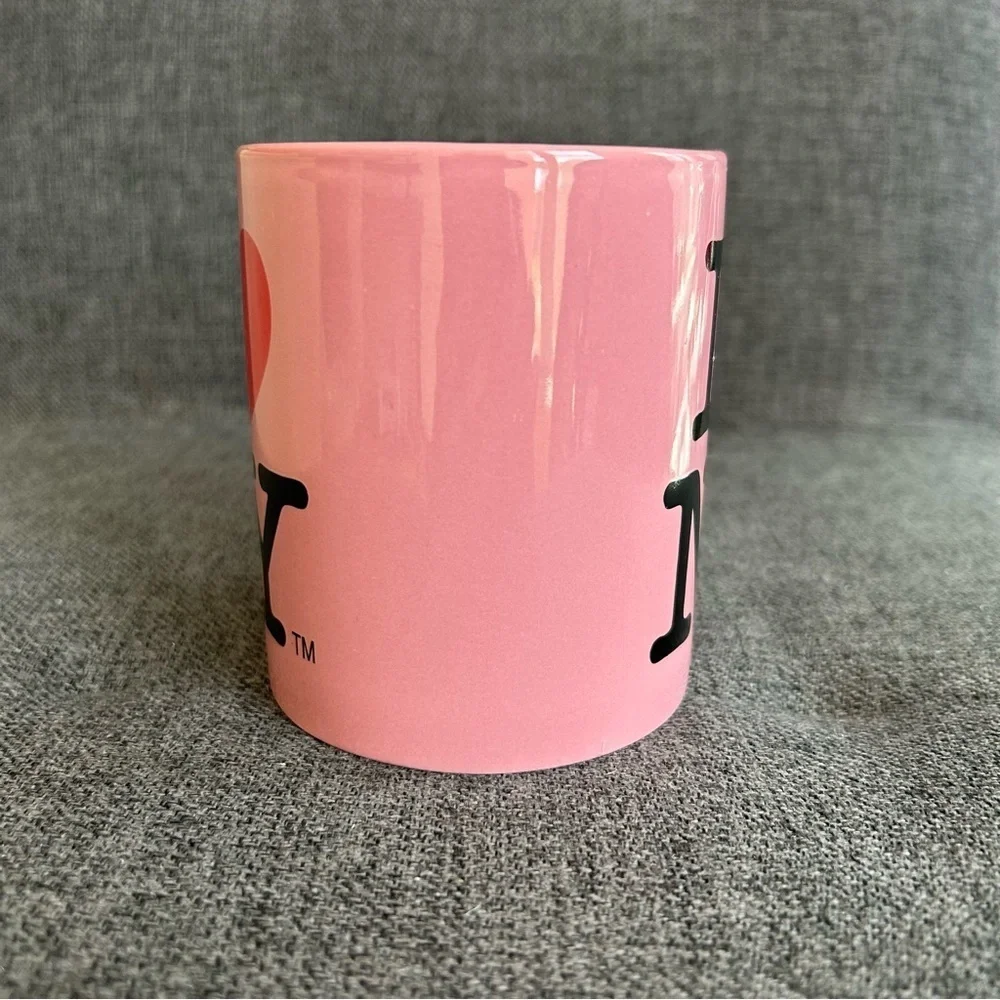 I ♥️ NY Coffee Mug, Pink, Black, Red, 12 oz